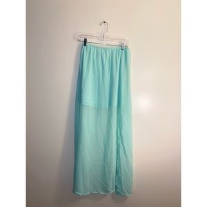 Mint Maxi Skirt 🪶🦚